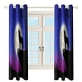 thumbnail image 4 of Wolf Howling at Moon Study Room Living Kitchen Bedroom For Blackout Curtain Printed 2 Panels, 4 of 6