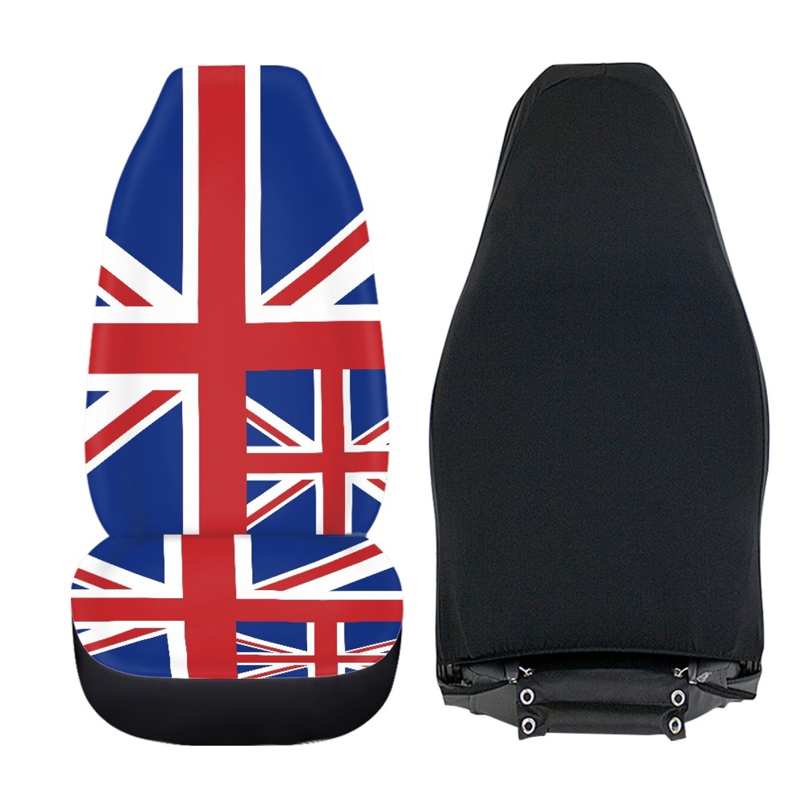 RuiJiao Car Seat Cover Thin Breathable Elastic Fabric for High Back Bucket Seats 2-Piece Set, Universal Fit for Most Vehicles, All-Season Protection