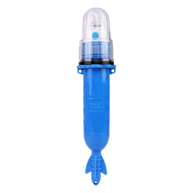 Pesca Señal de red de pesca LED Flotador Luz marina Lámpara de advertencia impermeable Azul JShteea El nuevo
