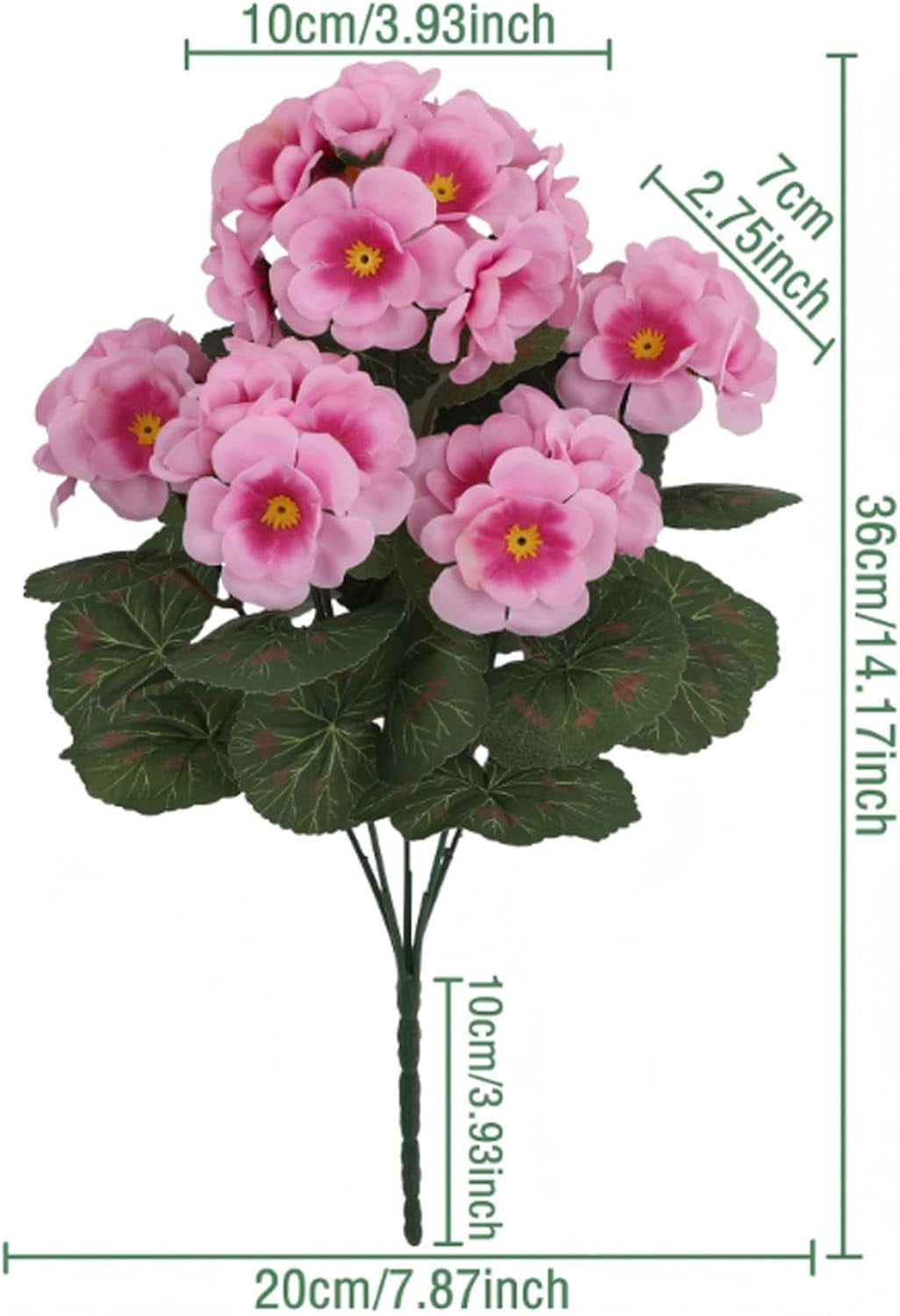 2026 New Spring Porch Refresh Hydrangea, 14" UV Resistant Artificial Outdoor Flowers, DIY Color Faux Hydrangea Flowers for Outdoors, Realistic Hydrangeas Plants for Spring Porch Refresh Decor (C, 5)