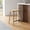 Light Brown, variant on allforwood Wooden Backless Counter Height Stool 24" with Footrest & Hand-Knitted Rope (Light Brown)
