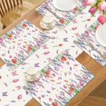 thumbnail image 5 of He is Risen Table Runner Easter Egg Christian Cross Lily Flowers Spring Jesus Ressurrection Holiday Party Home Kitchen Dining Room Decoration (13" x 72"), 5 of 6