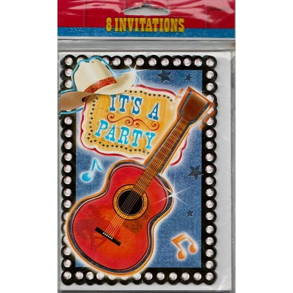 Western 'Country Western' Invitations w/ Env. (8ct)