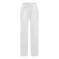 thumbnail image 3 of Zuesphe White Pants Women Petite Capri Pants for Women Plus Size High Waisted Womens Flowy Pants Work Cargo Pants Women Plus Size, 3 of 4