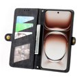 thumbnail image 2 of compatible Oppo Reno12 F 5G Case Zipper Wallet Geometry Lines Leather Phone Cover - Black Newway CPDD, 2 of 5