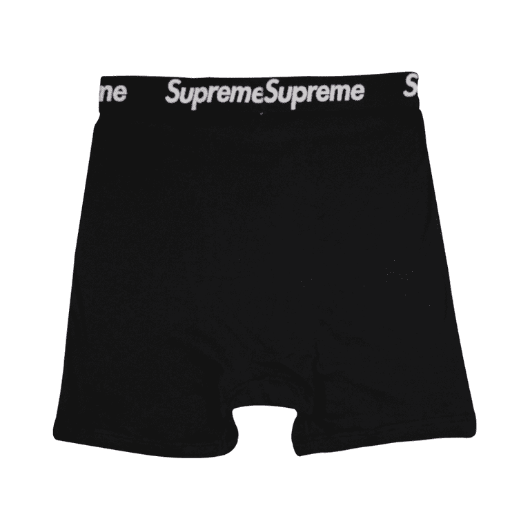 Supreme Men s 100 Authentic Single Pack Black Boxer Briefs Walmart