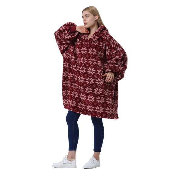 Catalonia Oversized Blanket Hoodie Sweatshirt,Giant Flush Pullover with Large Front Pocket,Super Soft Warm Comfortable for Adults Men Women Teenagers Kids Wife Girlfriend