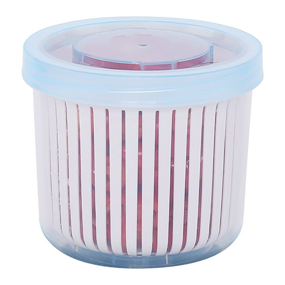 Vikakiooze 2022 Home Storage and Organization Double Layer Vegetables Sealed Kitchen Vegetable Plastic Storage Box