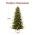 thumbnail image 3 of Best Choice Products 7.5ft Pre-Lit Artificial Slim Aspen Noble Fir Christmas Tree w/ 2,136 Branch Tips, 400 LED Lights, 3 of 9