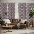 thumbnail image 2 of Ambesonne Traditional Window Curtains, Damask Black Motifs, Each 28" W x 84" L, Mauve Charcoal Grey, 2 of 5
