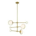thumbnail image 5 of Designers Fountain Teatro 28 inch 3-Light Brushed Gold Modern Chandelier with Etched Opal Glass Shades, D296C-3CH-BG, 5 of 9