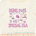 thumbnail image 4 of Inktastic Being Cute is My Special-tea Teapot and Teacup Girls Toddler Dress, 4 of 5