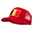 thumbnail image 2 of Belgium Flag Patched Mesh Cap - Red OSFM, 2 of 5