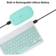 thumbnail image 4 of Combo de teclado y mouse Bluetooth recargable, juego de teclado inalámbrico compacto y portátil ultradelgado para Android, Windows, tableta, teléfono celular, iPhone, iPad Pro Air Mini, iPad OS/iOS 13 y superior (verde) JM conjunto de teclado y ratón, 4 of 5