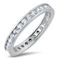 thumbnail image 4 of CHOOSE YOUR COLOR Clear CZ Elegant Thumb Ring .925 Sterling Silver Band White Female Size 10, 4 of 4