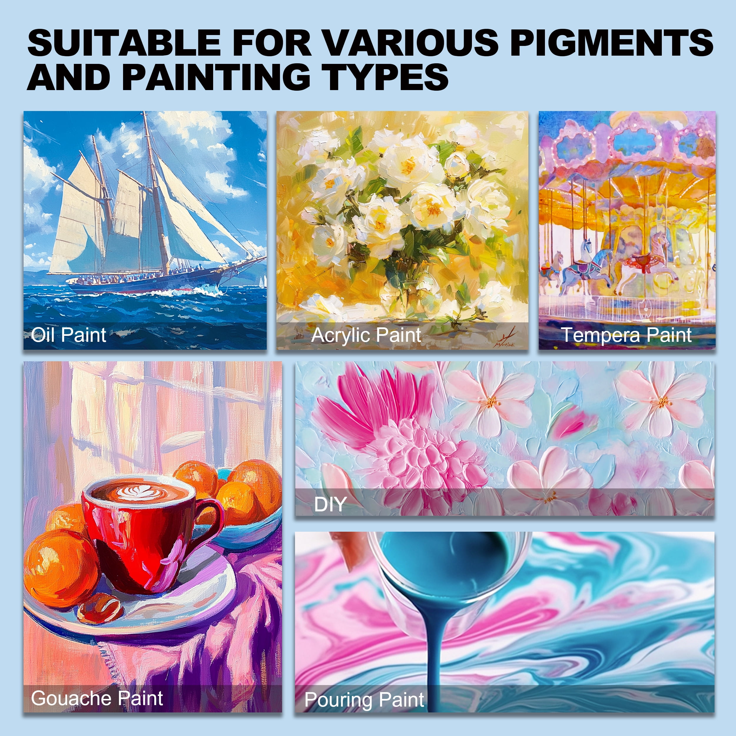 (3 pack) Artist Stretched Canvas, 24"X30", 2 Pack, 100% Cotton Acid Free, White, Deluxe Canvas, For All Skill Levels