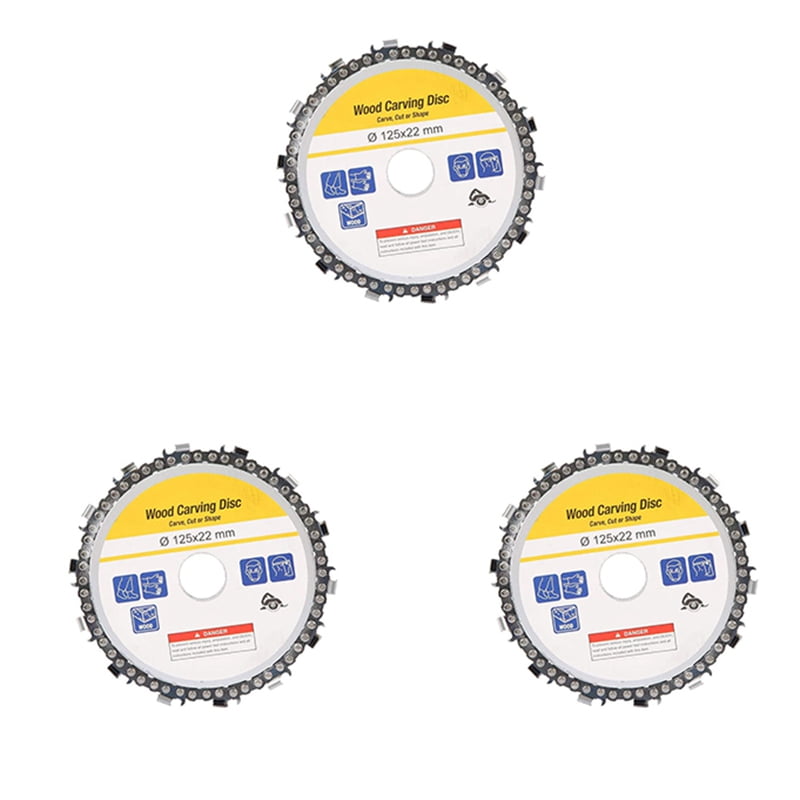 3Pcs 5 Inch 14 Tooth Grinder Chainsaw Disc 125X22mm