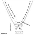 thumbnail image 4 of Womens Necklace Jewelry for Women Gold And Silver Two Tone Bow Necklace Stainless Steel Elegant And Durable For Everyday Wear Or Gifting For Women, 4 of 7