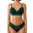 thumbnail image 2 of Sexyfree Lace Bra and Panty Set Sexy Lingerie Hook & Eye Underwear (No Padded）, 2 of 5