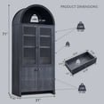 thumbnail image 6 of 71 " Tall Bookshelf with Storage, 4 Doors & Drawers, Wooden Arched Bookshelf for Living Room Office, 6 of 7