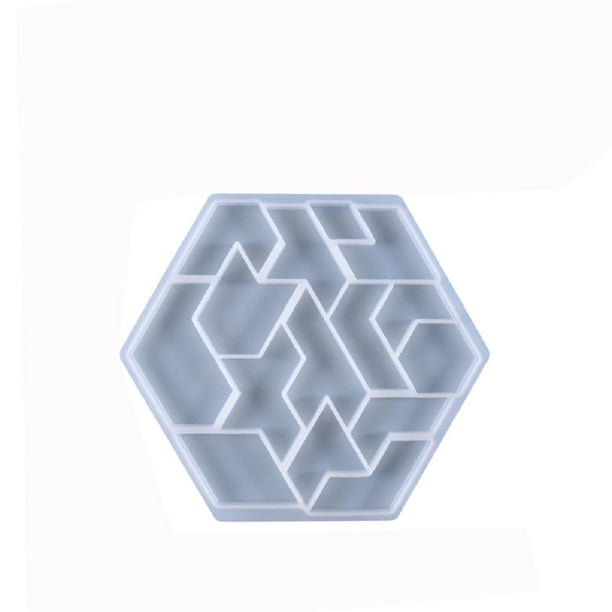 Hexagonal Tangram Rompecabezas Molde De Silicona Decoración Del Hogar Molde Para Hacer Dulces Pasteles Chocolates Sweethay HA044180-03