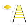 thumbnail image 2 of Speed Agility Training Set, Speed Training Equipment With Carry Bag, Includes 12 Rung Agility Ladder,10 Disc Cones And 4 Hooks For Soccer Football Box, 2 of 5
