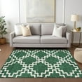 thumbnail image 4 of Addison Rugs Machine Washable Indoor/ Outdoor Chantille Geo Trellis Rug Emerald - 5' x 7'6", 4 of 5