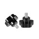 thumbnail image 3 of Uxcell M10 x 20mm Rosca macho 48mm Cabeza perillas en forma de estrella galvanizadas negras 1 paquete, 3 of 5