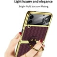 thumbnail image 6 of case for Samsung Z Flip 4 Case with Ring, Galaxy Z Flip 4 Case with Ring, Weave Fabric Business Style Protective Case Designed Samsung Galaxy Z Flip 4 Case, Python Pattern Color, 6 of 14