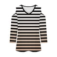 thumbnail image 4 of New Summer Oversize Shirts for Womens 3/4 Sleeve 2024 Fashion Solid Color T-shirt Shirt V-neck Casual Top Gifts for Womens, 4 of 5