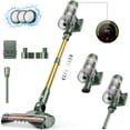 thumbnail image 2 of Laresar V12 Aspiradora Inalámbrica, Carga Rápida 2H 600W 65KPa Succión Fuerte, 80Mins de Autonomía Aspiradora Tipo Escoba para Alfombra Piso Duro Pelo de Mascota, 2 of 4