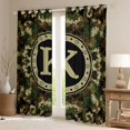 thumbnail image 2 of Erosebridal Boys K Personalized Initial Black Out Curtains,Abstract Camouflage Curtains Pack of 2 (42x63 Each), 2 of 6
