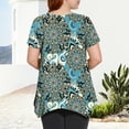 thumbnail image 5 of Sprinmer Plus Size Blousesfor Women Casual Flora Tunic Tops for Summer, 5 of 8