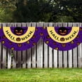 thumbnail image 2 of SLYNSHome Halloween 2Pcs Pleated Fan Flag Decoration,Halloween Ghost Bunting Flag for Front Porch Garden Yard Party Supplies - Yellow, 2 of 6