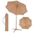 thumbnail image 2 of Goplus 6.5 FT Hula Thatched Tiki Beach Umbrella 30° Tilting Hawaiian Style Umbrella Natural, 2 of 10