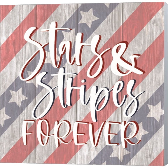 Great Art Now Stars and Stripes Forever I by Lux + Me Designs, Canvas Wall Art, 12W x 12H