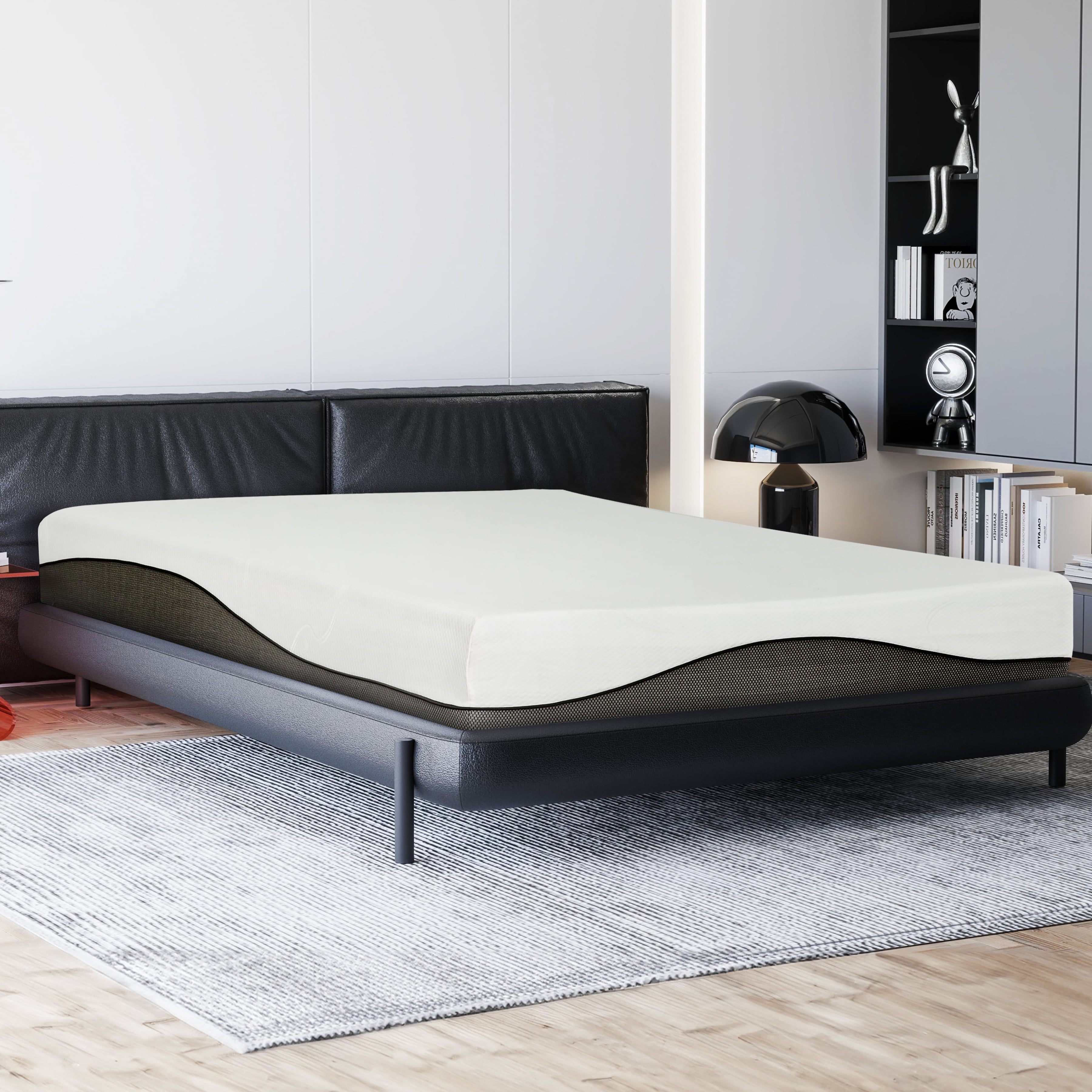 Primo 10.5-inch Twin XL Mattresses – Charcoal Gel Memory Foam, Cooling Support, Medium Firm Feel – Bed in a Box for All Sleep Positions