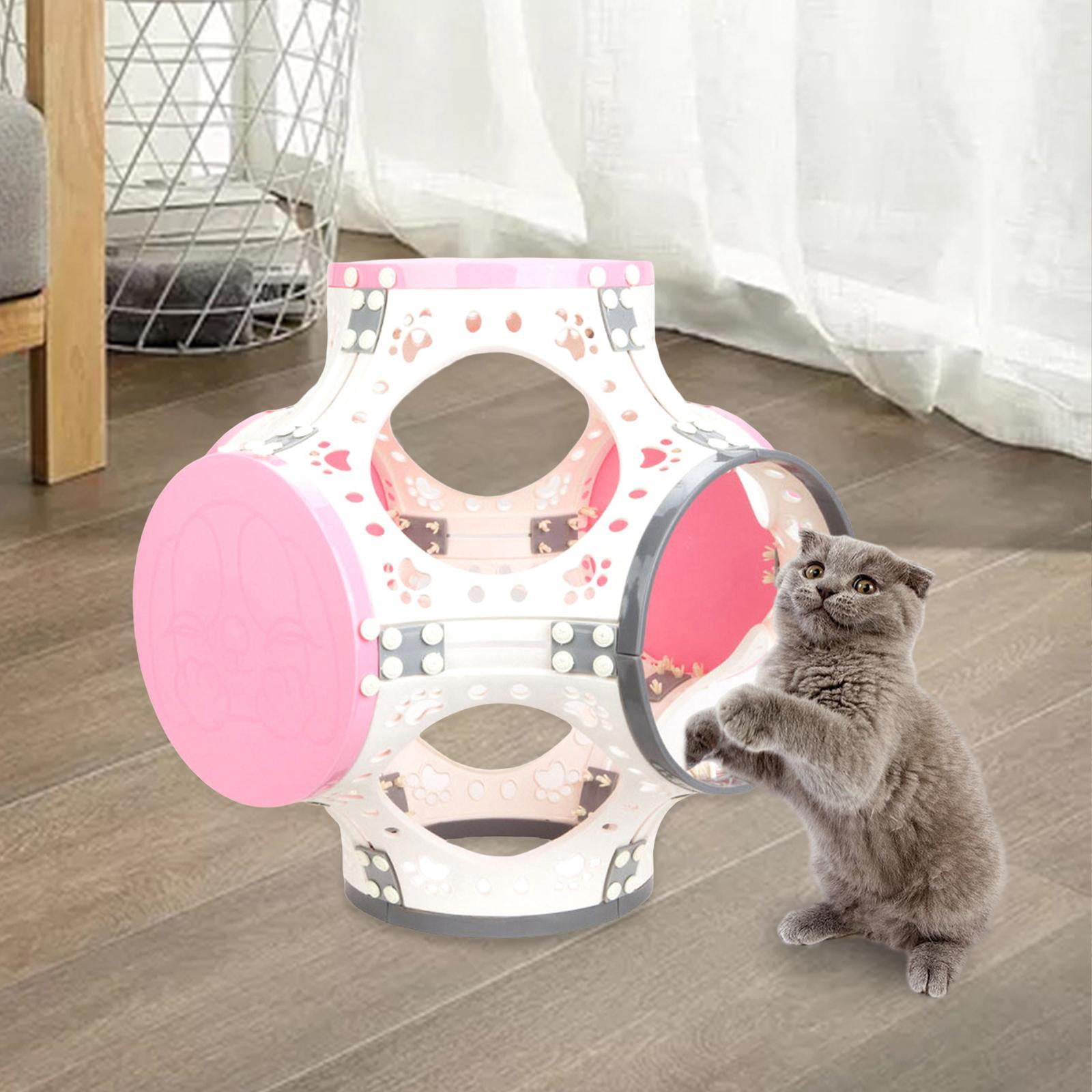 Bvdfgk Cat Tunnel Pet Interactive Toy Pet Supplies Cat Climbing Frame Pay Toy for Puppy White