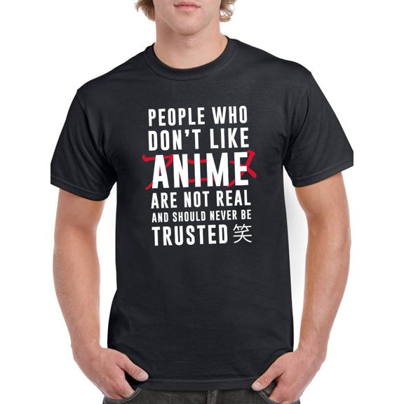 People Who Don't Like Anime T-Shirt Men -Smartprints Designs, Male 5X-Large