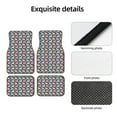 thumbnail image 4 of Pofeuu Colorful Alpaca Print Car Foot Mat Set of 4 Pieces - All-Weather Full Set Floor Mats for Cars Trucks SUVs, 4 of 7