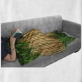 thumbnail image 6 of Green and Brown Soft Flannel Fleece Throw Blanket, Bamboo with Grass Inspirations Summer Ecology Japanese, Cozy Plush for Indoor and Outdoor Use, 50" x 70", Sand Brown Fern Green, by Ambesonne, 6 of 6