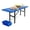 Blue, variant on Plastic Table Cloths Disposable for Parties 8ft Picnic Table Covers with Elastic Fitted Camping Tablecloth with Elplasastic Rectangle Waterproof Outdoor (Blue, 2 X 5 Pack - 8ft)
