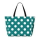 thumbnail image 2 of Disketp Teal And White Polka Dot Bolsa de Playa de Gran Capacidad, Bolso Impermeable y a Prueba de Arena para Mujer, Ideal para Playa, Piscina y Natación, 2 of 7
