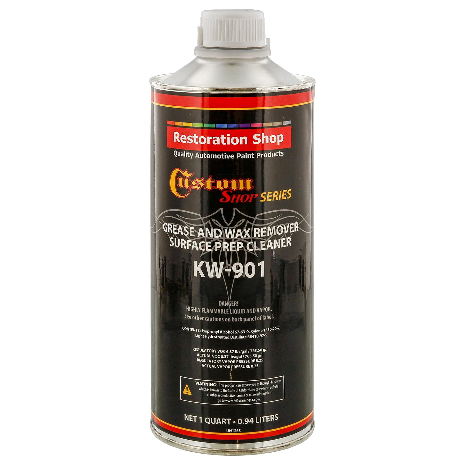 1 Quart of KW901 Grease and Wax Remover Surface Prep Cleaner