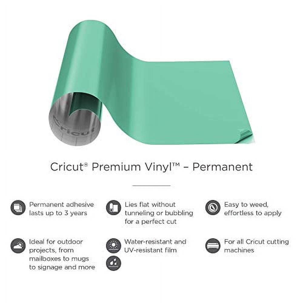 (2 pack) Cricut® Premium Vinyl™ – Permanent, Mint, 12" x 48"