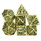 thumbnail image 5 of Juego De Dados, Juego De Dados De Metal Poliédrico De 7 Piezas Juegos Huecos Número Claro Para Juegos De Rol ANGGREK Verde, 5 of 8