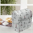 thumbnail image 3 of Lighthouse Stand Mixer Cover, Notebook Pattern with Nautical Elements Seagulls and Anchors Doodle Style, Kitchen Appliance Organizer Bag Cover with Pockets, 5 Quarts, Pink Lilac Black, by Ambesonne, 3 of 4