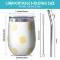 thumbnail image 5 of Modern 12oz Stainless Steel Insulated Wine Tumbler with Lid and Straw – Double Wall Vacuum Mug for Hot & Cold Drinks, 304 Steel Interior, Sweat-Free Design, 5 of 5