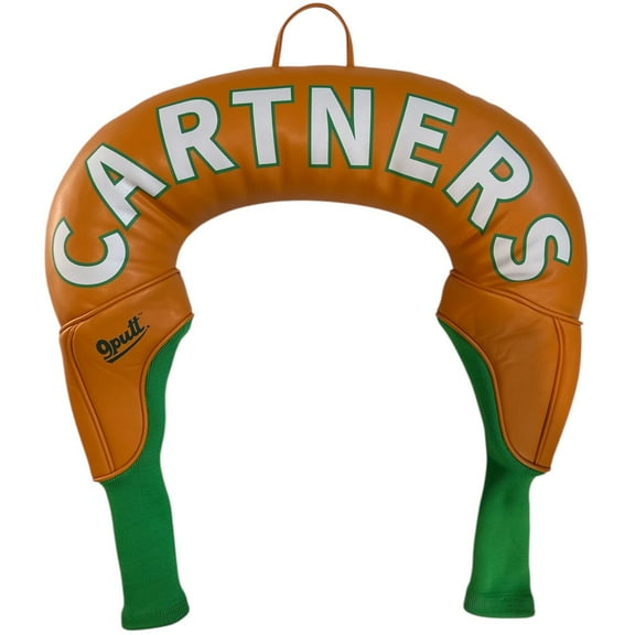 9Putt: Cartners Golf Headcover - Orange & Green, Duel Driver & Fairway Wood Club Cover, Padding Protection Accessory, Fits Most Clubs, Cart Buddies