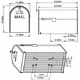 thumbnail image 3 of Stanley Extra-Large Capacity Galvanized Steel Grey, Post-Mount Mailbox, ST200000, 3 of 6